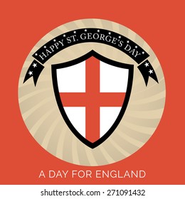 Vector illustration for Saint George's Day in red background.
