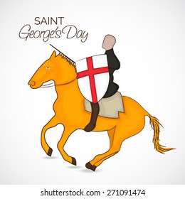 Vector illustration for Saint George's Day in gray background.