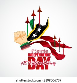 Vector illustration for Saint Kitts and Nevis Independence Day