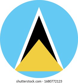 ilustración vectorial de la bandera de Santa Lucía