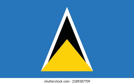 vector illustration of Saint Lucia flag.