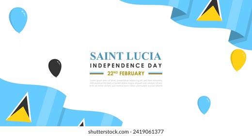 Vektorgrafik von Saint Lucia Independence Day Social Media-Feed-Vorlage