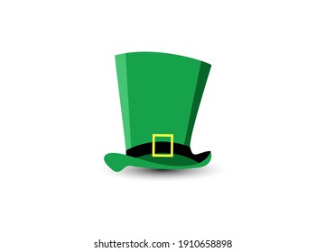 Vector illustration of Saint Patrick Day. Cloverleaf and Green Hat.