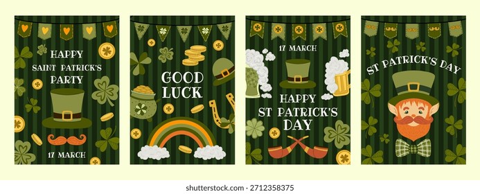 Vektorgrafik von Saint Patricks Banner-Template-Set.