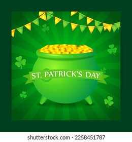 Vector illustration of Saint Patrick's Day wishes greeting