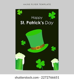 Vector illustration of Saint Patrick's Day wishes greeting