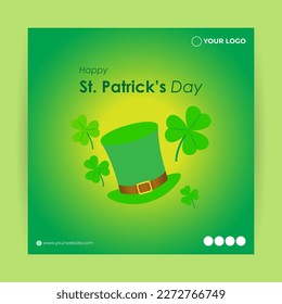 Vector illustration of Saint Patrick's Day wishes greeting