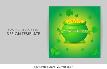 Vector illustration of Saint Patrick's Day wishes greeting