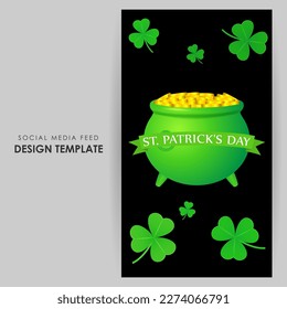 Vector illustration of Saint Patrick's Day wishes greeting