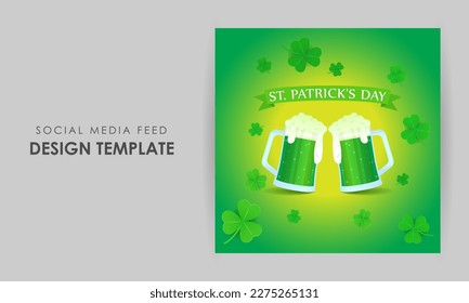 Vector illustration of Saint Patrick's Day wishes greeting
