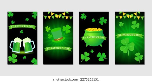 Vector illustration of Saint Patrick's Day wishes greeting