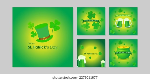 Vektorgrafik von St. Patrick's Day wünscht Gruß