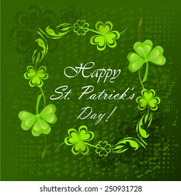 Vector illustration of Saint Patrick's Day background with clove