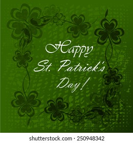 Vector illustration of Saint Patrick's Day background with clove