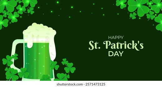 Vector illustration of Saint Patrick's Day social media template