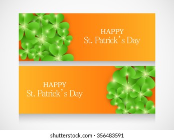 Vector illustration of Saint Patrick`s day banner.