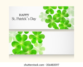 Vector illustration of Saint Patrick`s day banner.