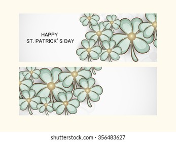 Vector illustration of Saint Patrick`s day banner.
