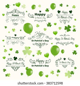 Vector Illustration of Saint Patrick's Day Design Elements