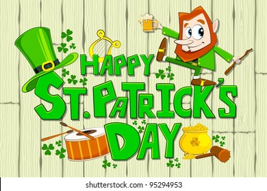 vector illustration of saint patrick's day celebration background