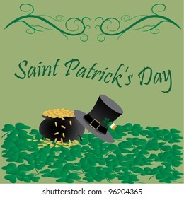 vector illustration of  saint patrick's day celebration greetings.