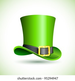 vector illustration of saint patrick's hat on abstract background