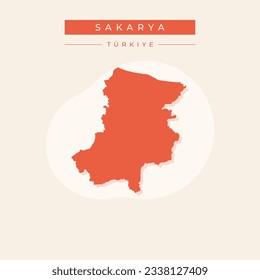 Vector illustration vector of Sakarya map Turkey