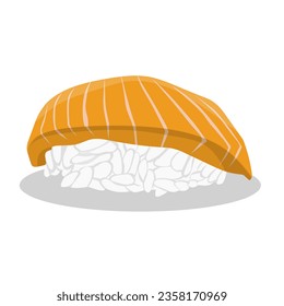 Vector illustration of sake sushi isolated on white background