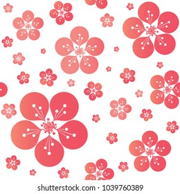 Vector illustration of sakura blossom background, cherry blossom vector.