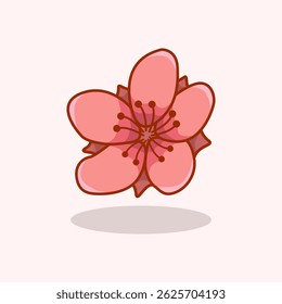 Vector illustration of Sakura flower also known as cherry blossom representing beauty of spring and Japanese nature culture Ideal for floral design seasonal greeting cards natural themes and tradition