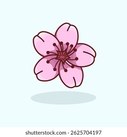 Vector illustration of Sakura flower also known as cherry blossom representing beauty of spring and Japanese nature culture Ideal for floral design seasonal greeting cards natural themes and tradition
