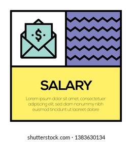 VECTOR ILLUSTRATION OF SALARY ICON CONCEPT