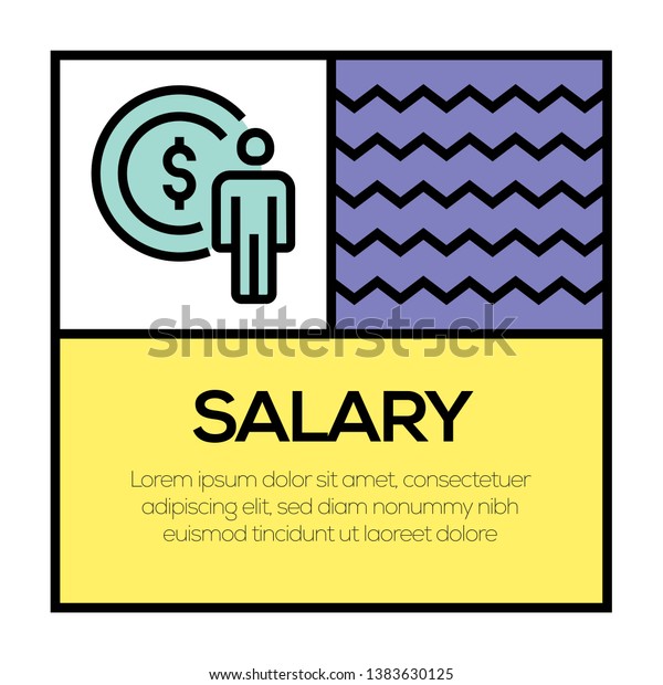 Vector Illustration Salary Icon Concept Stock Vector (Royalty Free