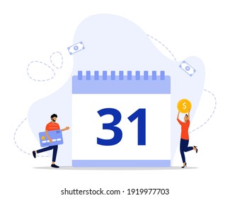 Vector Illustration, Salary Payment Concept, Showing A Group Of People Celebrating Salary Payment Day, 
Suitable For Landing Page, UI, Web, App Intro Card, Editorial, Flyer, And Banner