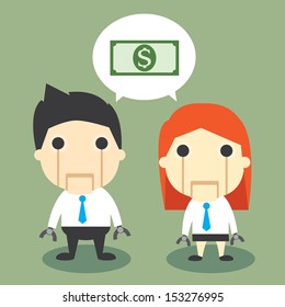 vector illustration of Salary robot