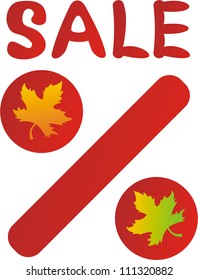 Vector illustration of sale autumn