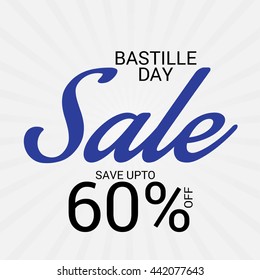 Vector illustration of Sale Background for France Bastille Day.