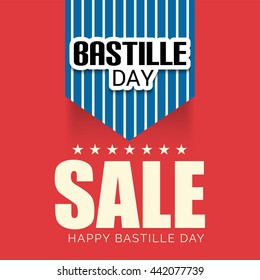 Vector illustration of Sale Background for France Bastille Day.