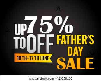 Vector illustration sale banner or poster of happy father's day.