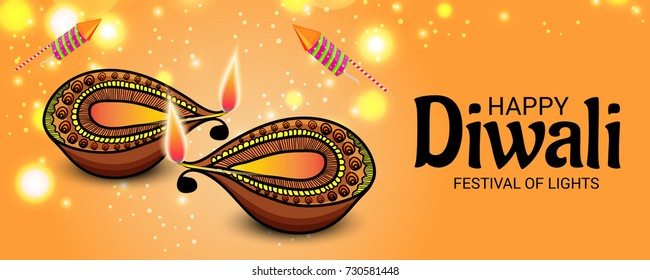 Vector illustration of a sale banner or sale poster for traditional Indian festival diwali celebration background.