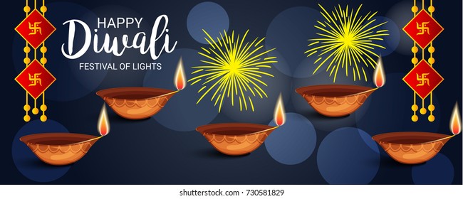 Vector illustration of a sale banner or sale poster for traditional Indian festival diwali celebration background.