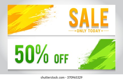 Vector Illustration of sale banner for Republic Day.