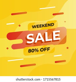 vector illustration of a sale banner for social media