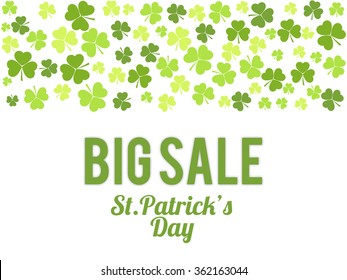 Vector Illustration of sale banner for St. Patrick's Day.