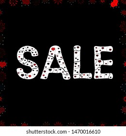 Vector illustration. Sale banner template design, Big sale special offer. Seamless. Picture in white, red and black colors. End of season special offer banner.