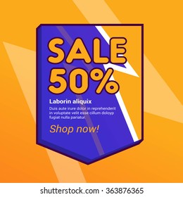 Vector illustration of sale banner. For your design.