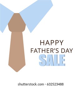 Vector illustration sale banner,flyer or poster of happy father's day.