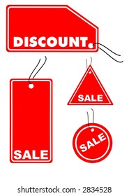 Vector illustration of sale labels