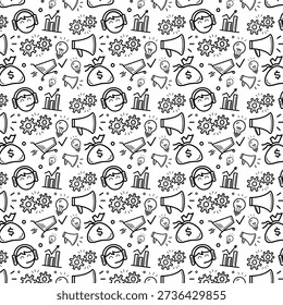 Vector illustration of sale pattern background. Seamless discount promotion economy design for retail banners. Shopping commerce graphic texture. 