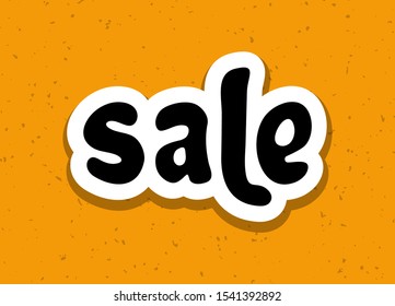Vector illustration for Sale phrase. Sale, discount typography quotes for poster, card, banner, template, social media sticker. Vector EPS 10. Sale icon, sticker